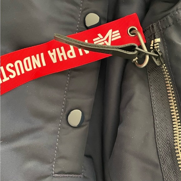 ALPHA INDUSTRIES N -3B replica blue army XL HOODED PARKA winter‎ coat - Picture 11 of 16